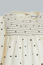 تنزيل الصورة على معرض الصور، Redtag-Cream-Polkadot-Smocking-Details-Aop-Blouses-Infant-Girls-3 to 24 Months
