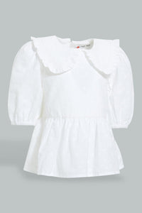 Redtag-White-Schifly-Top-With-Collar-Blouses-Infant-Girls-3 to 24 Months