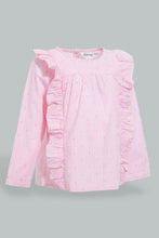 تنزيل الصورة على معرض الصور، Redtag-Pink-Frilled-Polkadot-Blouse-Blouses-Infant-Girls-3 to 24 Months
