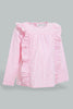 Redtag-Pink-Frilled-Polkadot-Blouse-Blouses-Infant-Girls-3 to 24 Months