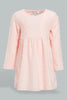 Redtag-Pink-Jacquard-Dress-Dresses-Infant-Girls-3 to 24 Months