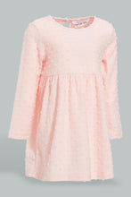 تنزيل الصورة على معرض الصور، Redtag-Pink-Jacquard-Dress-Dresses-Infant-Girls-3 to 24 Months
