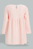 Redtag-Pink-Jacquard-Dress-Dresses-Infant-Girls-3 to 24 Months
