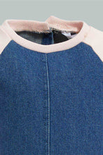 Load image into Gallery viewer, Redtag-Denim-Knitted-Slvs-Sleeves-Dress-With-Pocket-Details-Colour:Denim,-Filter:Infant-Girls-(3-to-24-Mths),-Infant-Girls-Dresses,-New-In,-New-In-ING,-Non-Sale,-S22A,-Section:Kidswear-Infant-Girls-3 to 24 Months
