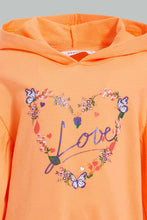 Load image into Gallery viewer, Redtag-Peach-Placement-Print-Sweat-Top-Sweatshirts-Infant-Girls-3 to 24 Months
