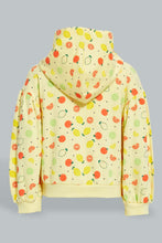 تنزيل الصورة على معرض الصور، Redtag-Yellow-Placement-Print-Sweat-Top-Sweatshirts-Infant-Girls-3 to 24 Months
