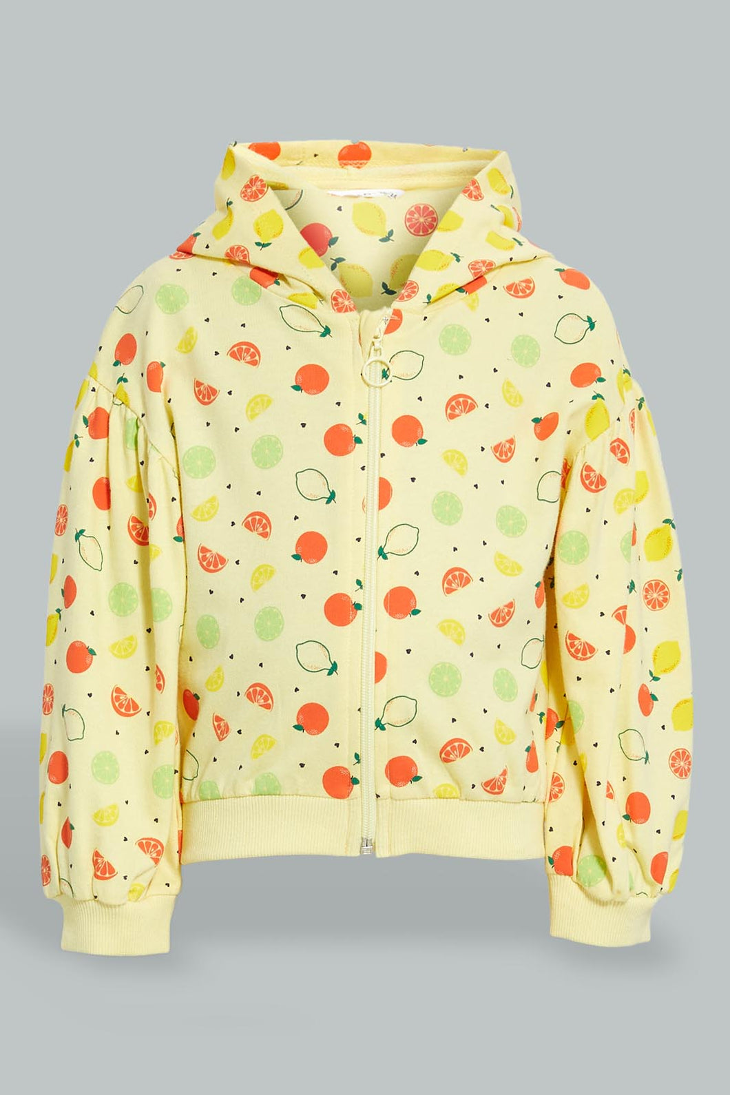 Redtag-Yellow-Placement-Print-Sweat-Top-Sweatshirts-Infant-Girls-3 to 24 Months