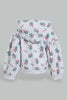 Redtag-Grey-Melange-Placement-Print-Sweat-Top-Sweatshirts-Infant-Girls-3 to 24 Months