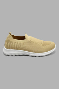 Redtag-Beige-Knit-Slip-On-Slip-Ons-Senior-Boys-5 to 14 Years