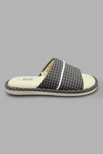 Load image into Gallery viewer, Redtag-Grey-Checkered-Slipper-Slippers-Senior-Boys-5 to 14 Years
