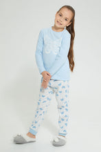 Load image into Gallery viewer, Redtag-Pink-Lace-Heart-Fleece-Nightsuit-Pyjama-Sets-Girls-2 to 8 Years
