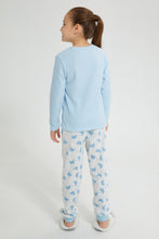 Load image into Gallery viewer, Redtag-Pink-Lace-Heart-Fleece-Nightsuit-Pyjama-Sets-Girls-2 to 8 Years
