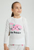 Redtag-Pink-Rabbit-Fleece-Nightsuit-Pyjama-Sets-Girls-2 to 8 Years