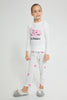 Redtag-Pink-Rabbit-Fleece-Nightsuit-Pyjama-Sets-Girls-2 to 8 Years