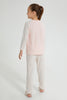 Redtag-Grey-Cat-Face-Embroideredroidered-Nightsuit-Pyjama-Sets-Girls-2 to 8 Years