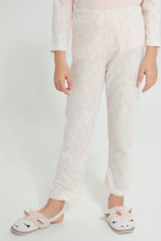 Load image into Gallery viewer, Redtag-Grey-Cat-Face-Embroideredroidered-Nightsuit-Pyjama-Sets-Girls-2 to 8 Years
