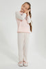 Redtag-Grey-Cat-Face-Embroideredroidered-Nightsuit-Pyjama-Sets-Girls-2 to 8 Years