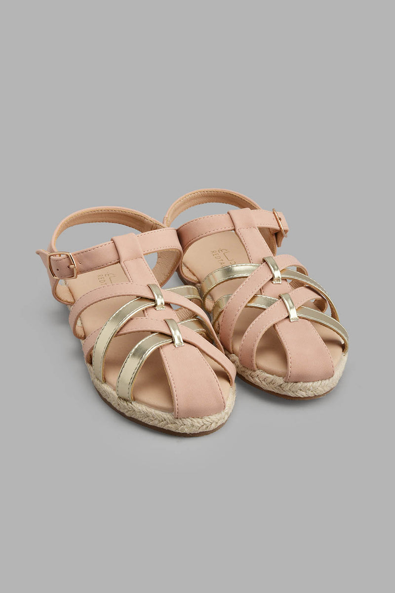 Redtag-Pale-Pink-Fisherman-Sandal-Fisherman-Senior-Girls-5 to 14 Years