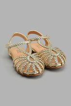 Load image into Gallery viewer, Redtag-Gold-Braided-Fisherman-Sandal-Colour:Gold,-Filter:Girls-Footwear-(5-to-14-Yrs),-GSR-Casual-Sandals,-New-In,-New-In-GSR-FOO,-Non-Sale,-S22A,-Section:Kidswear-Senior-Girls-5 to 14 Years
