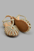 Load image into Gallery viewer, Redtag-Gold-Braided-Fisherman-Sandal-Colour:Gold,-Filter:Girls-Footwear-(5-to-14-Yrs),-GSR-Casual-Sandals,-New-In,-New-In-GSR-FOO,-Non-Sale,-S22A,-Section:Kidswear-Senior-Girls-5 to 14 Years
