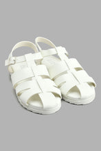 Load image into Gallery viewer, Redtag-White-T-Bar-Chunky-Sandal-Colour:White,-Filter:Girls-Footwear-(5-to-14-Yrs),-GSR-Casual-Sandals,-New-In,-New-In-GSR-FOO,-Non-Sale,-S22A,-Section:Kidswear-Senior-Girls-5 to 14 Years
