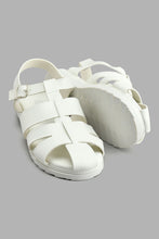 Load image into Gallery viewer, Redtag-White-T-Bar-Chunky-Sandal-Colour:White,-Filter:Girls-Footwear-(5-to-14-Yrs),-GSR-Casual-Sandals,-New-In,-New-In-GSR-FOO,-Non-Sale,-S22A,-Section:Kidswear-Senior-Girls-5 to 14 Years
