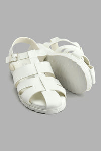 Redtag-White-T-Bar-Chunky-Sandal-Colour:White,-Filter:Girls-Footwear-(5-to-14-Yrs),-GSR-Casual-Sandals,-New-In,-New-In-GSR-FOO,-Non-Sale,-S22A,-Section:Kidswear-Senior-Girls-5 to 14 Years