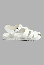 Load image into Gallery viewer, Redtag-White-T-Bar-Chunky-Sandal-Colour:White,-Filter:Girls-Footwear-(5-to-14-Yrs),-GSR-Casual-Sandals,-New-In,-New-In-GSR-FOO,-Non-Sale,-S22A,-Section:Kidswear-Senior-Girls-5 to 14 Years
