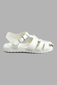 Redtag-White-T-Bar-Chunky-Sandal-Colour:White,-Filter:Girls-Footwear-(5-to-14-Yrs),-GSR-Casual-Sandals,-New-In,-New-In-GSR-FOO,-Non-Sale,-S22A,-Section:Kidswear-Senior-Girls-5 to 14 Years