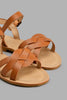 Redtag-Brown-Crossover-Strap-Sandal-Colour:Brown,-Filter:Girls-Footwear-(5-to-14-Yrs),-GSR-Casual-Sandals,-New-In,-New-In-GSR-FOO,-Non-Sale,-S22A,-Section:Kidswear-Senior-Girls-5 to 14 Years