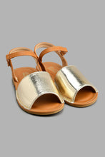 Load image into Gallery viewer, Redtag-Brown-Shimmer-Sandal-Colour:Brown,-Filter:Girls-Footwear-(3-to-5-Yrs),-GIR-Casual-Sandals,-New-In,-New-In-GIR-FOO,-Non-Sale,-S22A,-Section:Kidswear-Girls-3 to 5 Years
