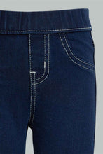 Load image into Gallery viewer, Redtag-Blue-Basic-Jegging-Colour:Darkwash,-Filter:Girls-(2-to-8-Yrs),-Girls-Jeggings,-New-In,-New-In-GIR,-Non-Sale,-PPE,-S22A,-Section:Kidswear-Girls-2 to 8 Years
