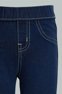 Redtag-Blue-Basic-Jegging-Colour:Darkwash,-Filter:Girls-(2-to-8-Yrs),-Girls-Jeggings,-New-In,-New-In-GIR,-Non-Sale,-PPE,-S22A,-Section:Kidswear-Girls-2 to 8 Years
