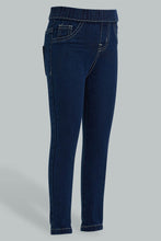 Load image into Gallery viewer, Redtag-Blue-Basic-Jegging-Colour:Darkwash,-Filter:Girls-(2-to-8-Yrs),-Girls-Jeggings,-New-In,-New-In-GIR,-Non-Sale,-PPE,-S22A,-Section:Kidswear-Girls-2 to 8 Years
