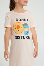 Load image into Gallery viewer, Redtag-Pink-Donut-Print-Basic-NighT-Shirt-Colour:Pink,-Filter:Girls-(2-to-8-Yrs),-Girls-Nightshirts,-New-In,-New-In-GIR,-Non-Sale,-PPE,-S22A,-Section:Kidswear-Girls-2 to 8 Years
