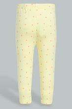 Load image into Gallery viewer, Redtag-Yellow-Printed-Legging-Leggings-Infant-Girls-3 to 24 Months
