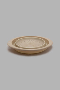 Redtag-Beige-Colander-(2-Piece)-Colander-Home-Dining-