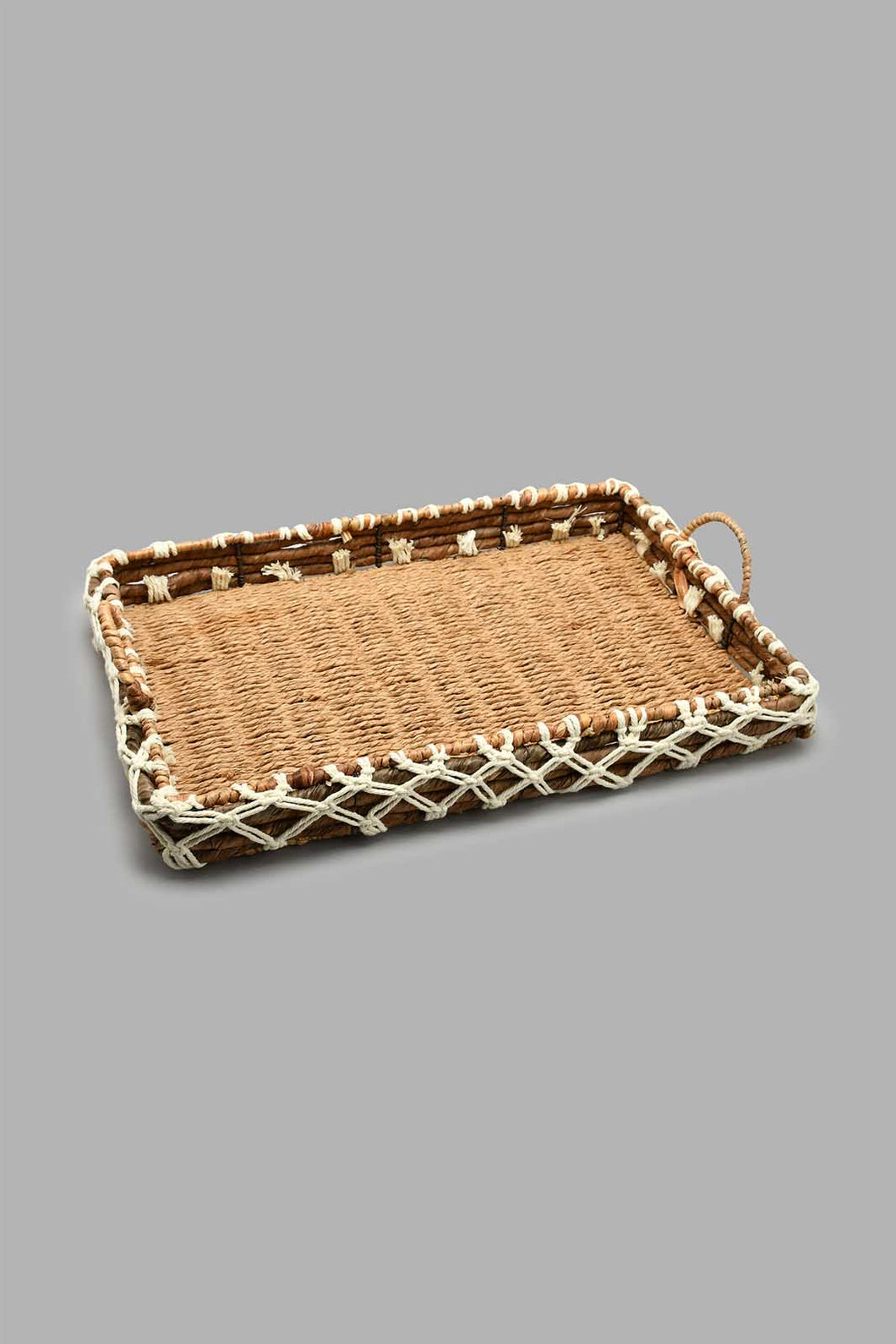 Redtag-Brown-Rectangle-Tray-Baskets-Home-Dining-