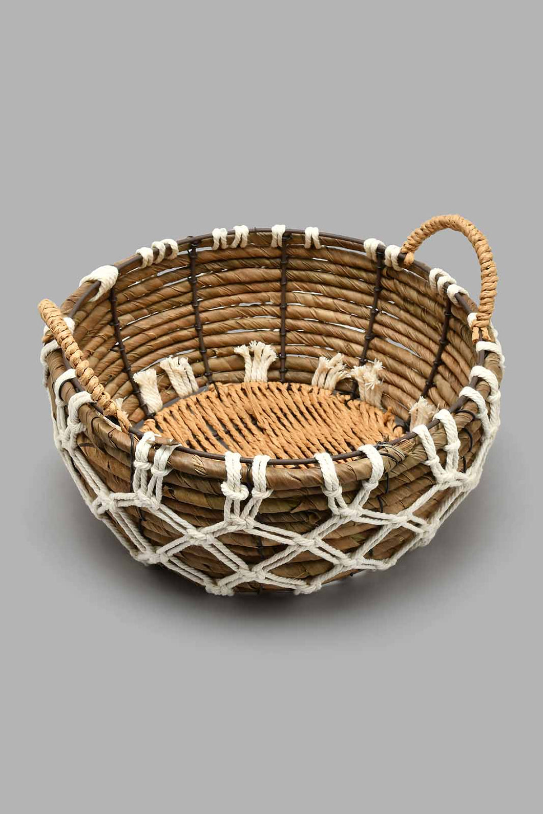 Redtag-Brown-Round-Basket-Baskets-Home-Dining-