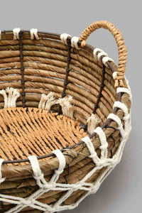 Redtag-Brown-Round-Basket-Baskets-Home-Dining-