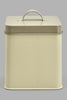 Redtag-Beige-Square-Sugar-Canister-Canisters-And-Jars-Home-Dining-
