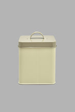 Load image into Gallery viewer, Redtag-Beige-Square-Tea-Canister-Canisters-And-Jars-Home-Dining-
