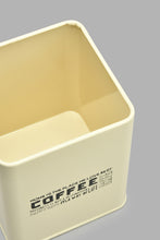 Load image into Gallery viewer, Redtag-Beige-Square-Coffee-Canister-Canisters-And-Jars-Home-Dining-
