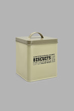 Load image into Gallery viewer, Redtag-Beige-Square-Biscuits-Canister-Canisters-And-Jars-Home-Dining-
