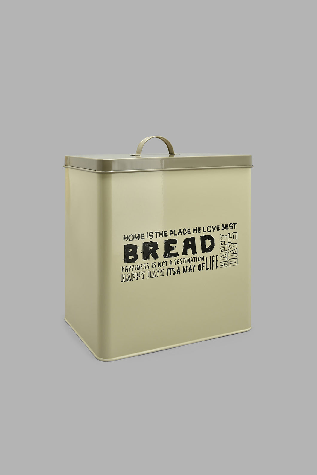 Redtag-Beige-Square-Bread-Canister-Canisters-And-Jars-Home-Dining-