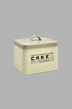 Load image into Gallery viewer, Redtag-Beige-Square-Cake-Canister-Canisters-And-Jars-Home-Dining-
