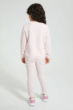 تنزيل الصورة على معرض الصور، Redtag-Pink-Butterfly-Jacquard-Jog-Suit-Jog-Sets-Girls-2 to 8 Years
