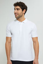 تنزيل الصورة على معرض الصور، Redtag-White-Polo-T-Shirt-Polo-Shirts-Men&#39;s-
