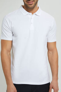 Redtag-White-Polo-T-Shirt-Polo-Shirts-Men's-