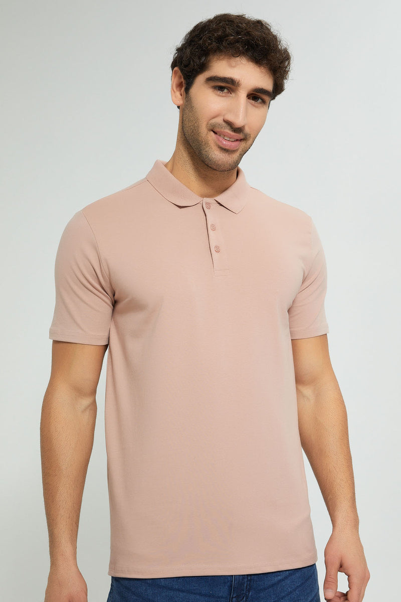 Redtag-Pink-Polo-T-Shirt-Polo-Shirts-Men's-